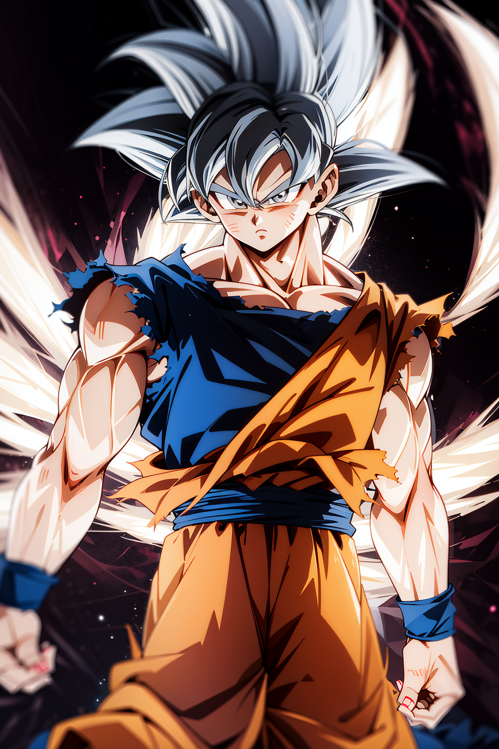 17672-490314638-sky, black background, blurry background, _Son Goku, 1boy, male focus, solo, torn clothes, simple background, black background,.png